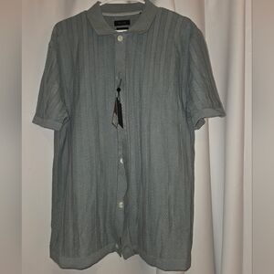 Men's Casual Gray Button Down Shirt